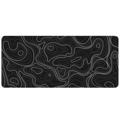 China Large Gaming Mat Extended Gaming Mouse Pad With Topographic Map Non-Slip Rubber Baselines Contour Desktop Geographic Laptop for sale