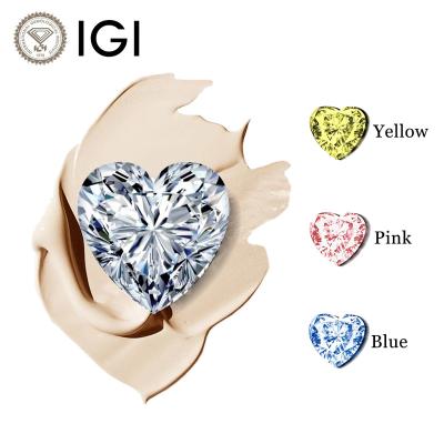 China Wholesale CVD HPHT China IGI Heart Cut D-H VVS-SI Lab Diamond Hpht Certified Real HPHT Diamond 0.3-4 Carat For Jewelry Making for sale