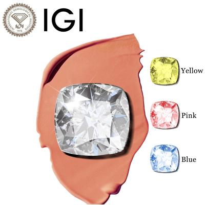 China Wholesale CVD HPHT China IGI Cushion Cut D-H VVS-SI Lab Diamond Hpht Certified Real HPHT Diamond 0.3-4 Carat For Jewelry Making for sale