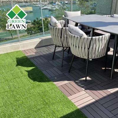 China Easy To Install China Factory Cheap Artificial Grass Tiles Interlocking Easy Installation Indoor Outdoor for sale