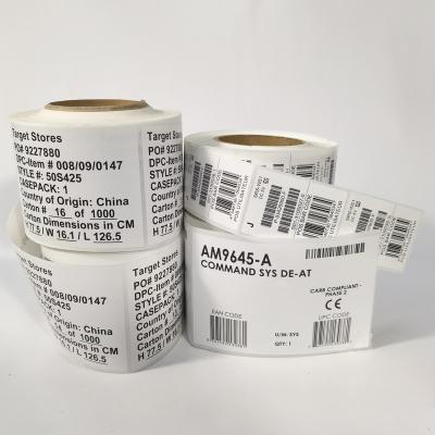 China Barcode Manufacturer Supplier Self Adhesive Qr Code Packaging Label Sticker Roll Pegatinas Waterproof Shipping Label for sale