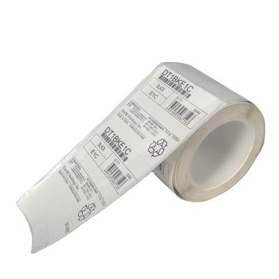 China Barcode Customized Waterproof Shipping Label Etiquetas Personalizadas Packing Qr Code Barcode Label Roll Self Adhesive Label Roll for sale