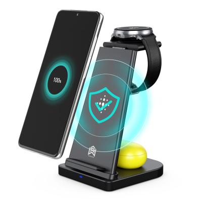 China 2021 Best China Products Promotional Sale Mobile Phone Fast Foldable 3 In 1 Stand Wireless Charger for sale