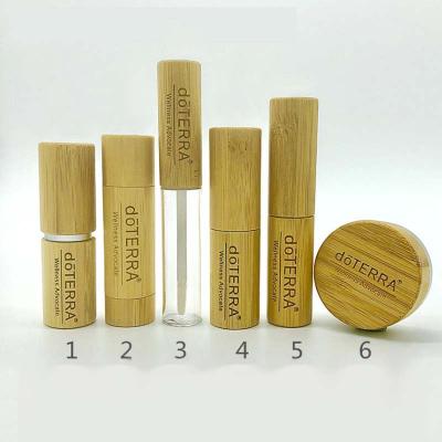 China Bamboo Cosmetic Packaging Container Low Moq 3.5g Lipstick Tube Empty Bamboo Lip for sale