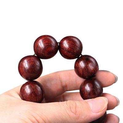 China Zambian Lobular Red Sandalwood Bead Bracelet With Venus Blood Lobular Red for sale