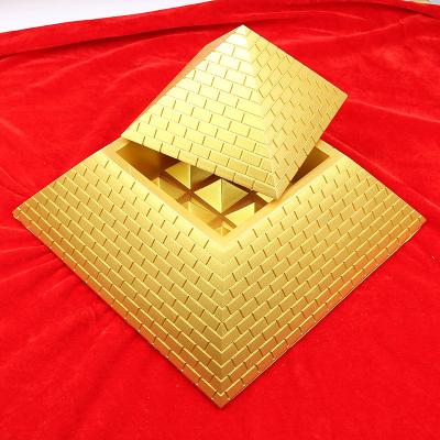 China Pure Copper Feng Shui Accessories Pyramid Structure Xunlong Ruler Ornaments for sale