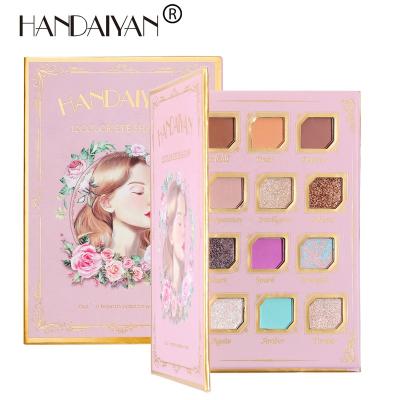 China 12 Colors Facial Makeup Kit 3D Nobiliary Eyeshadow Eye Shadow Palet Bronzer Palette for sale