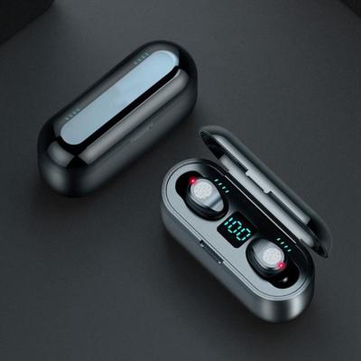 China Hot Selling Perfect Sound Canceling Wireless Sport BT5.0 Earbuds With Power Bank Battery Display F9 for sale