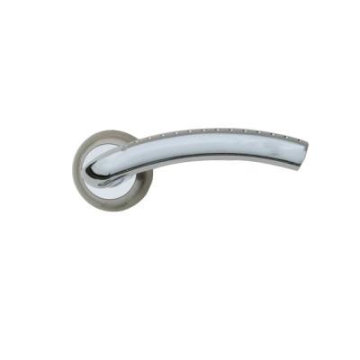 China China Traditional Finish Aluminum Door Handle Chrome on Rosette Split Aluminum Door Handle Supplier for sale