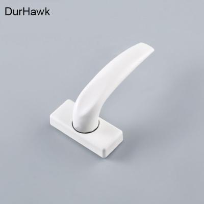 China Modern White Painted Aluminum Alloy Door Handle Cheap Slim Oval Guard Escutcheon Slot Handle for sale