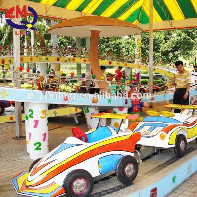 China Outdoor mini shuttle car ride electric rides on train with tracks for sale