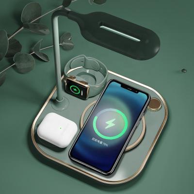 China Smart Watch Wireless Charger Station QI Phone Charger 4 in 1 for Mobile Phones for Smart Watch for Airpods Wireless Charger for sale