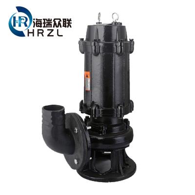 China Food and Beverage Industry HRZL QW High Pressure 20HP 30bar Non Clogging Cast Iron Submersible Sewage Pump for sale