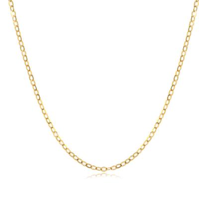 China Environmental Friendly Real Yellow Gold O Shape Jewelry Chain Solid 18K Gold Chain Necklace For Woman for sale