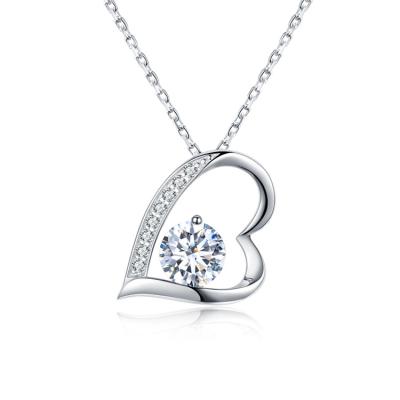 China Environmental Wholesale 925 Sterling Silver Pendant Jewelry Heart Shape Custom Necklaces For Woman for sale