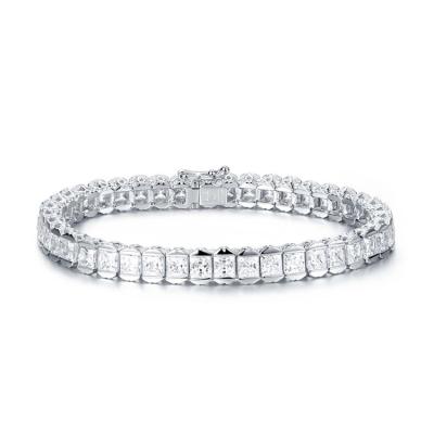 China Environmental Friendly Wholesale 925 Sterling Silver CZ Stones Tennis Bracelets For Woman for sale