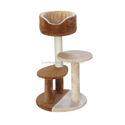 China Sustainable Cat Toy Pet Bed Tree Scratching Post For Cat Sleeping Furniture Cat Scratch Tree for sale