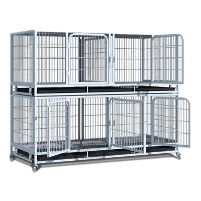 China Breathable Pet Breeding Cage Double Layers Mother And Kids Cage With Separation For Dogs And Cats (XL) for sale