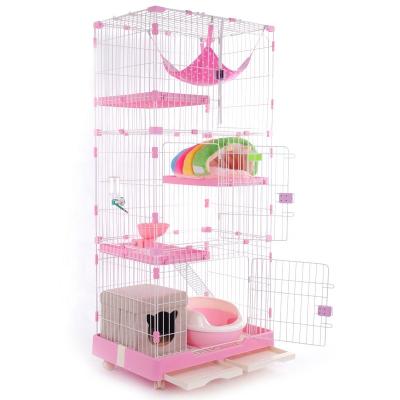 China The Breathable Large Space Three Layers of Multifunctional Cat Cage with Trays and Pet Drawers for sale