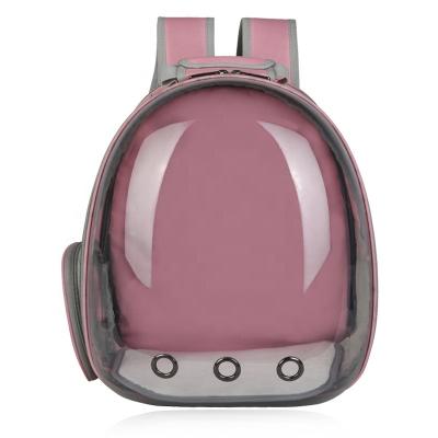 China Breathable Visual Expandable Pet Carrier Bag Dog Cat Travel Carrier Backpack Pet Bird Herding Parrot for sale