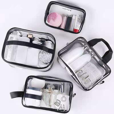 China High quality custom logo cosmetic cosmetic bag, transparent cosmetic bag with zipper for easy carrying for sale