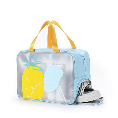 China High Quality Wash Low MOQ Waterproof Nylon Handle Small PU PPC Wash Toiletries Translucent Fresh Bag for sale