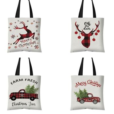 China High Quality Wholesale Cotton Customized Christmas Gift Bags Favorite Fashion And Stylish Canvas Shopping Tote Bags for sale