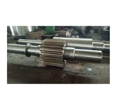 China Chinese Transmission Part Brand Custom Forged Steel Rolling Mill Cooled Support Roller Shaft Work Stand Large Pinion Shaft Roll for sale