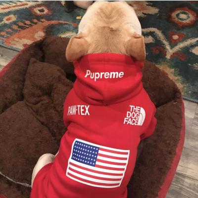 China Pupreme Stocked X Dog Face X Pawtex Jointly Designed Dog Hoodie Designer Pet Clothes for sale