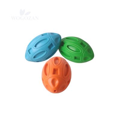 China Viable Popular Dental Care Toy For Puppy Chewing Squeaky Toothbrush Toy Football Molars Dogs Chewer Toy for sale