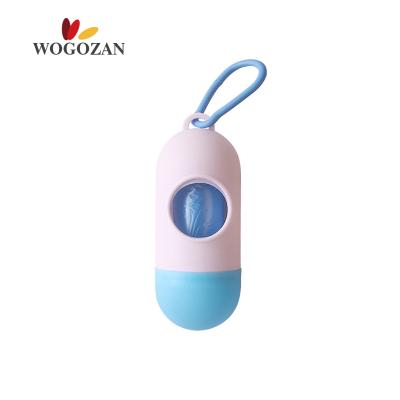 China Pill Poop Waste Bag Dispenser Viable Outdoor Walking Hook Holder For Dog Pet for sale