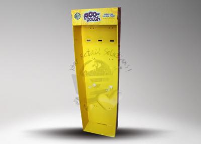 China Yellow Craft paper Recycled Sidekick Display / Corrugated PDQ Hooks Display Stand for sale