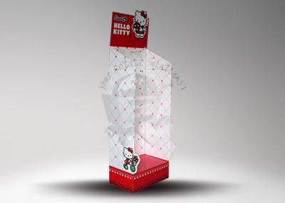 China Hello Kitty Cardboard Hook Display with Reasonable Structure , Cardboard Product Displays for sale