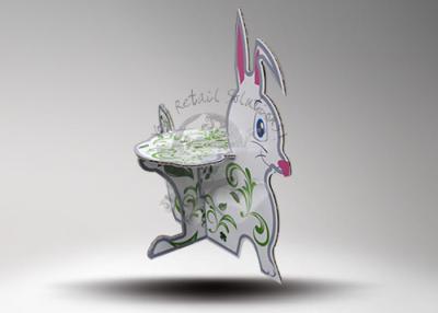 China Rabbit / Hare CYMK Cardboard Cup Cake Stand / Single-Tier Cake Stand for sale