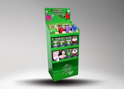 China Green Printing 4 tier Cardboard Toy Display Stands / Paper Floor Display Case for sale