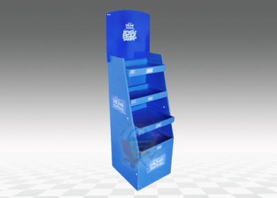 China Free Standing Cardboard Display Stand 4 - layer With Top Header for sale