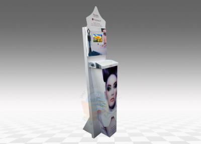 China Glossy White Custom Promotional Cardboard POS Display Cosmetic Display for sale