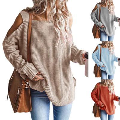 China Anti-Wrinkle Women Chill Long Sleeve Chunky Knitted Winter Tunic Tops Oversized Bat Wing Sweaters for sale