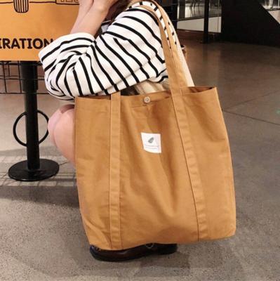 China Fashion Shopping Zipper Printing Women Cotton Tote Bag Wholesale Eco-friendly Simple Canvas With Printed Logo Custom Made for sale