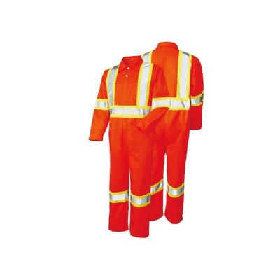 China Fire Retardant Orange Unitary Workwear Visibility Coverall Workwear Airport Work Clothes High Sight for sale