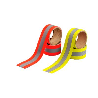 China Suitable for sewing on the high visibility of high visibility polyester fabrics safety tape products reflective material fabric warning flame retardant tape for sale