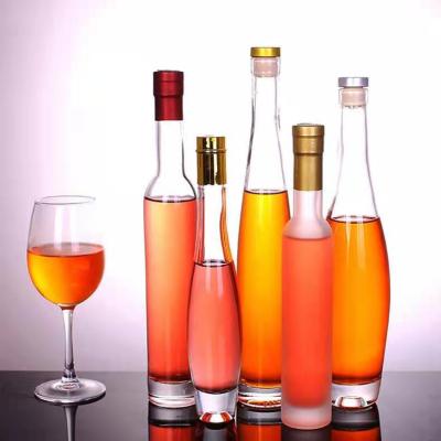 China 500ml Ice Wine Bottle Fruit Glass Bottle Modern Wholesale Transparent Empty Wine Bottle for sale