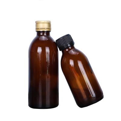 China Modern China Supply 30ml 60ml Brown Glass Sealed Oral Liquid Bottle With Lid For Drug Sub Bottle for sale