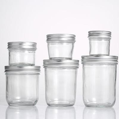 China Wholesale 8oz 16oz Mason Salad Vegetable Jar Food Storage Jar Airtight Glass Bottle Jar for sale