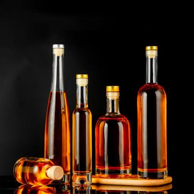 China Beverage Packaging Empty Frosted Wine Bottle Vodka Bottles Glass Fruit Wine Bottle 350ml for sale