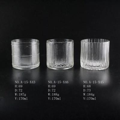 China Factory Direct Selling Empty Glass Cup Nordic Scented Clear Glass Diffuser Candle Cup for sale