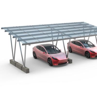 China 6005 OEM ODM T5 Anodized Aluminum Aluminum Solar Parking Lots Mounting Sun Systems Carport Solar Ground Mounting System for sale