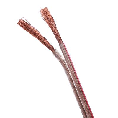 China High Quality Conductor 2 Bare Cores Cooper Speaker Audio Transparent Cable 0.5sqmm 0.75sq mm1sqmm 1.5sq for sale