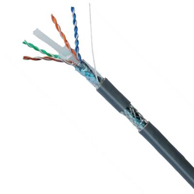 China Telecommunication RISUN SFTP HDPE Insulation Network Cable Cat 6 Feet Cable SF/UTP CAT6 CABLE Factory Price for sale