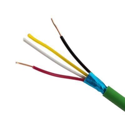 China Bus Control Cable 2x2x0.8mm Solid Bare Copper European Factory Supply With LSHF Green KNX Bus Cable for sale